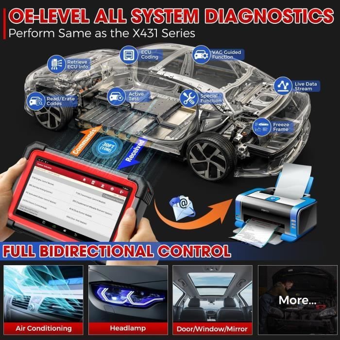 Auto Diagnostic Suitcase - Launch - CRP919E BT - OBD2 - 31+ Functions - Wireless Bluetooth