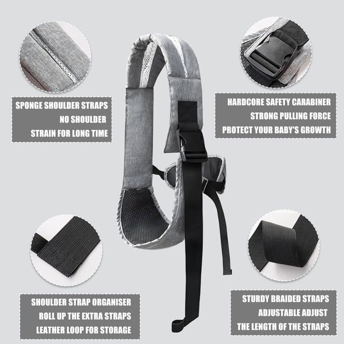TRAHOO-Porte-Bébé Portable, Portable Et Pliable Porte Latéral, Bébé Antidérapant, Porte-Hanche, Ergonomique, 6+ Mois (6.4-20k[J371]