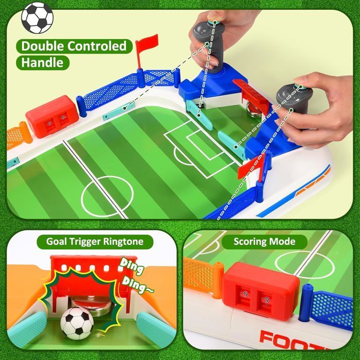 Mini mesa de futbolín para niños y adultos, juegos de mesa para niños de 4 a 10 años, juguete de futbolín de regalo para niños de 4 a 11 años - Juego de fútbol familiar