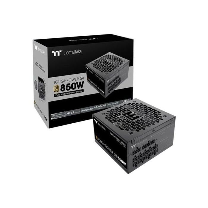 THERMALTAKE - Toughpower GT - Fonte de alimentação para PC - 850 W - 80+ Gold - ATX3.1 - Totalmente modular - PCI-E 5.1 12VHPWR