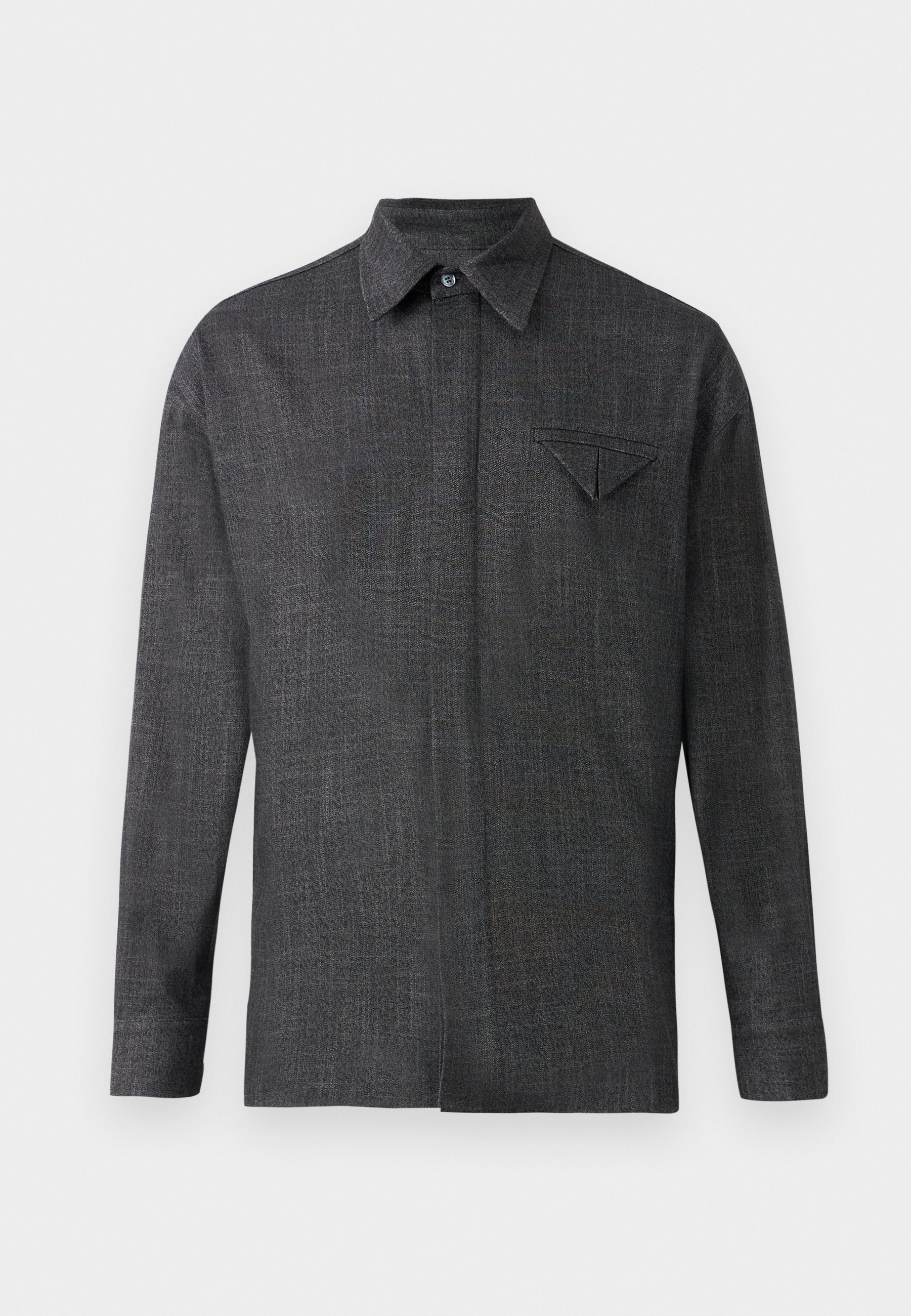 Essential Collective HIDDEN BUTTON SHIRT - Koszula - czarna