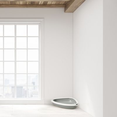 Savic Rincon Eck-Katzentoilette mit Rand