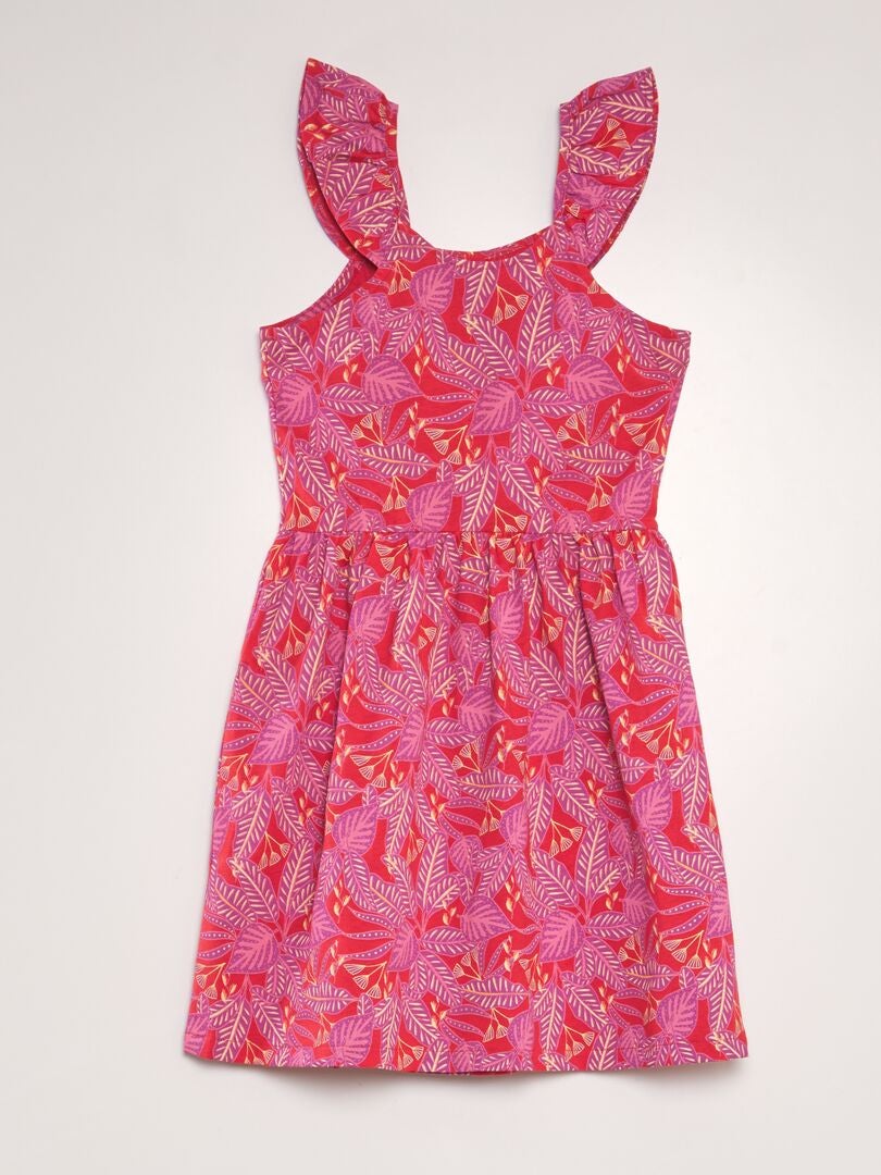 Vestido leve estampado - VERMELHO