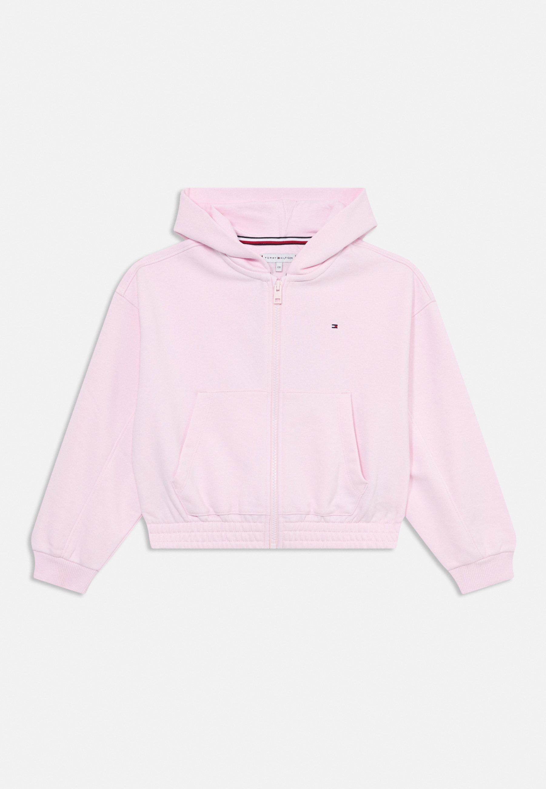 Tommy Hilfiger hoodie met reliëfprint en ritssluiting - Sweatshirt met ritssluiting - lichtroze