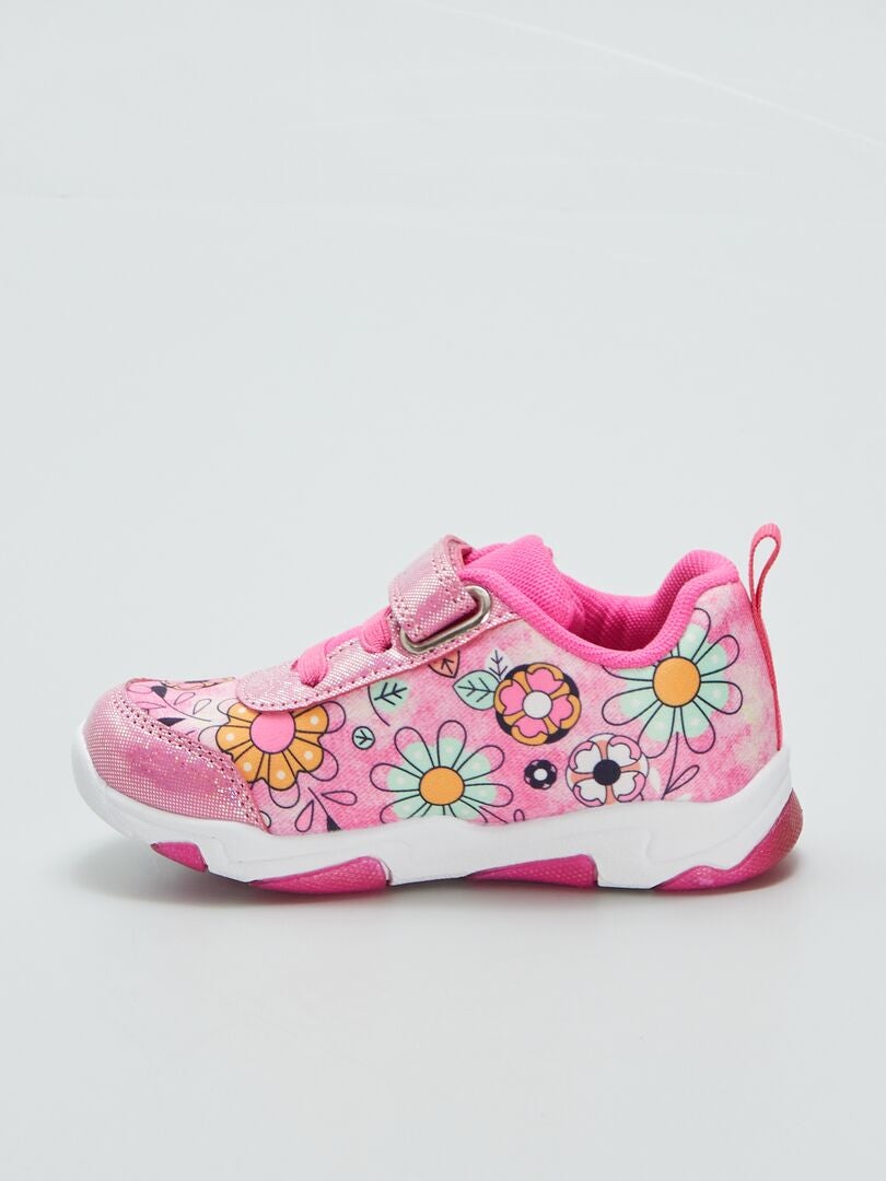 Zapatillas de lona brillantes con estampado de Minnie Mouse de Disney - ROSA
