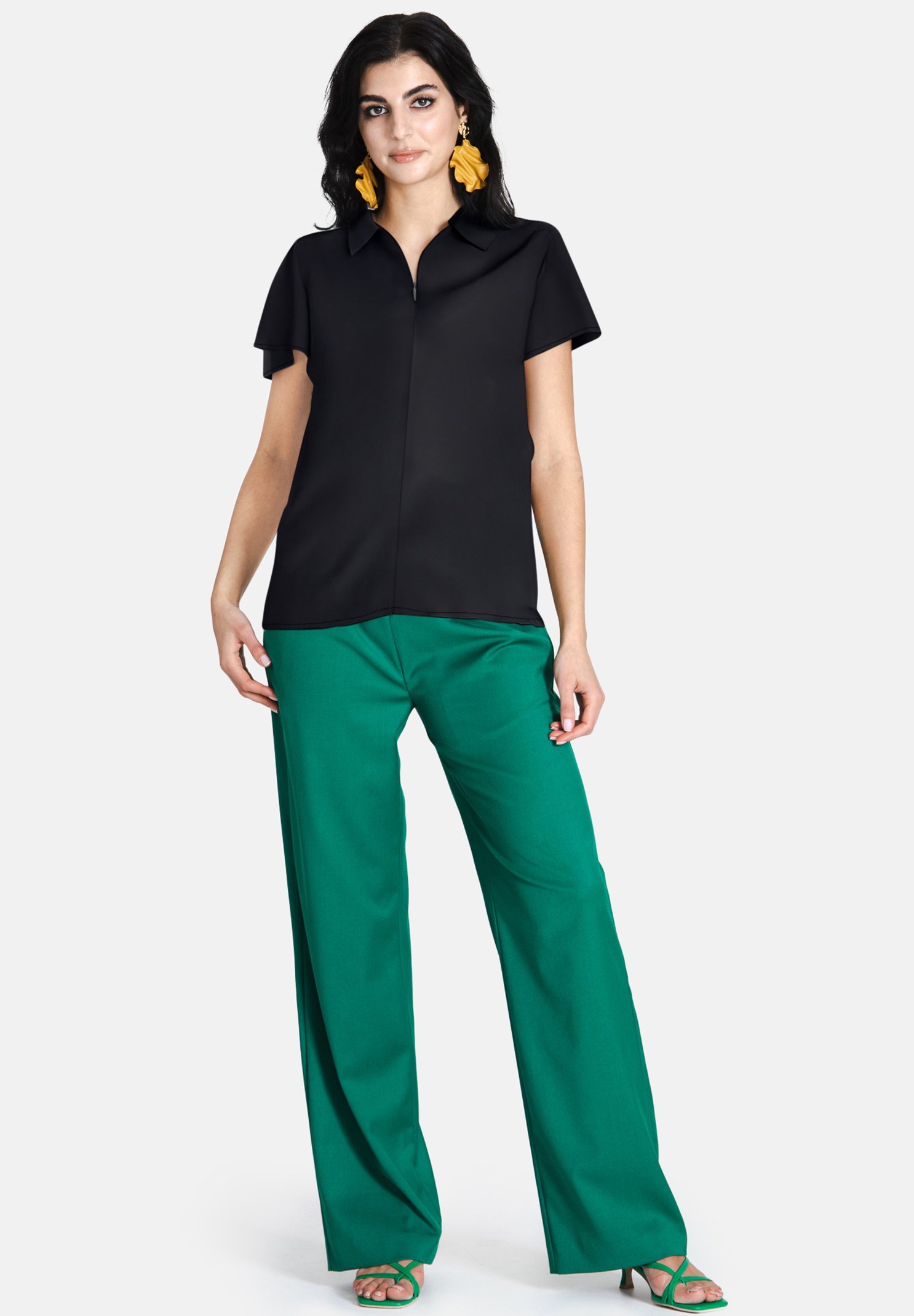 Jascha Stockholm blouse met knoopsluiting - zwart