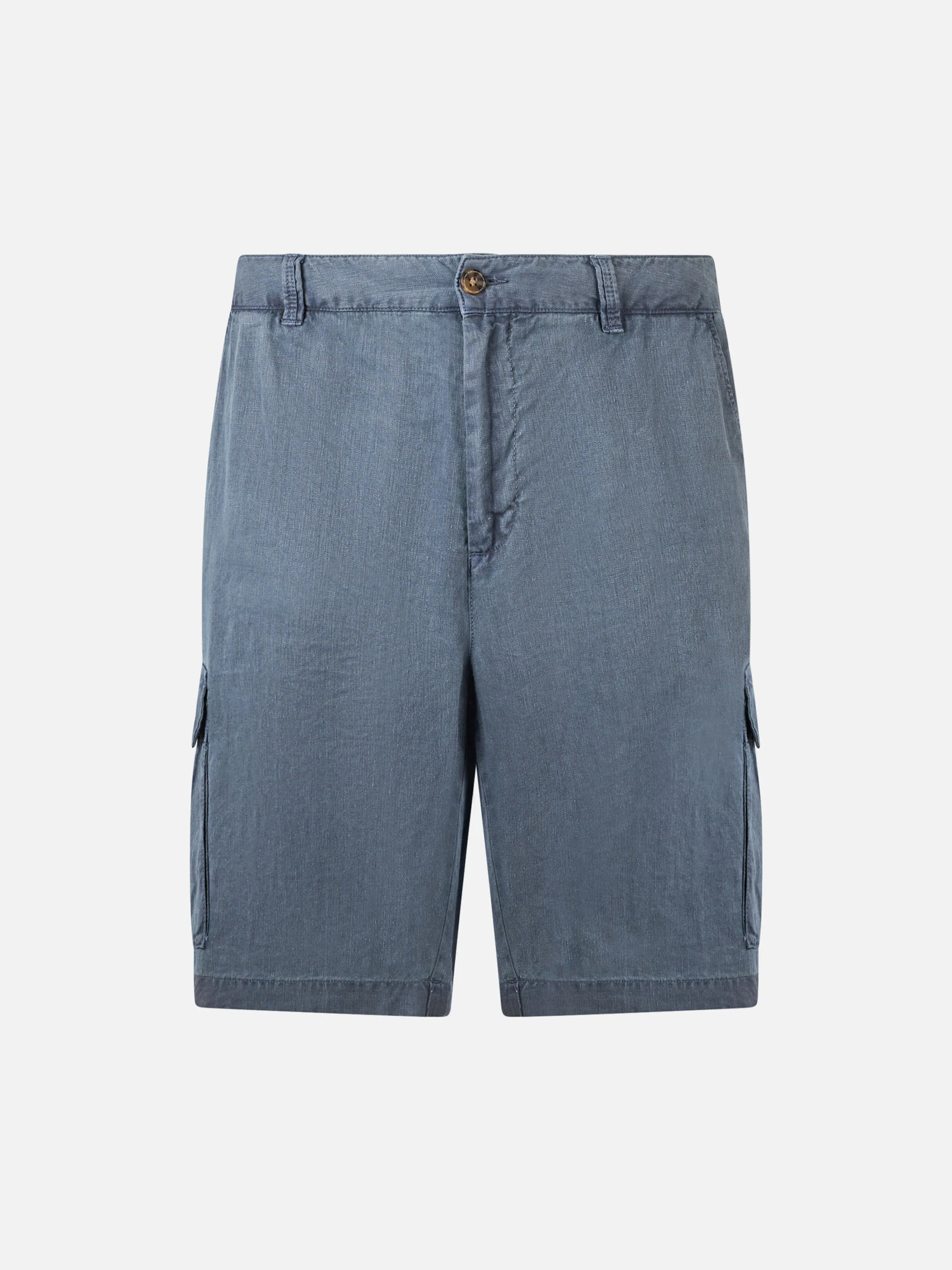 Herenbermudashorts van marineblauw linnen (Rodi)
