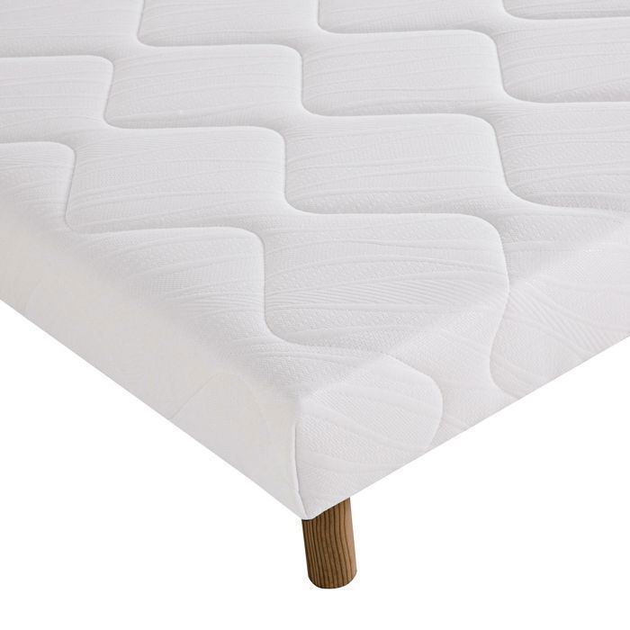 Conjunto de colchón y base de cama - 160x200 cm - Espuma de alta densidad - Antiácaros - Firme