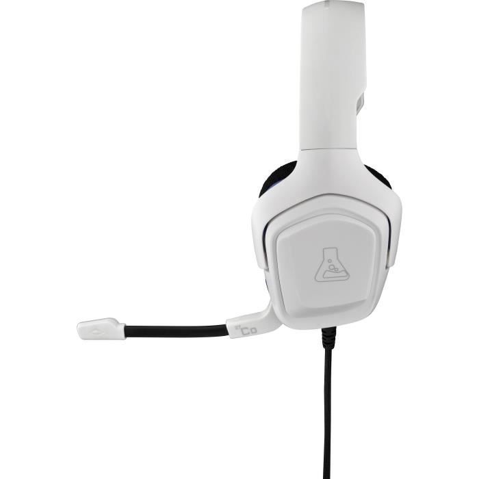 Fone de ouvido gamer com fio - The G-Lab - KORP COBALT - Microfone - PC/PS4/Xbox One - Branco
