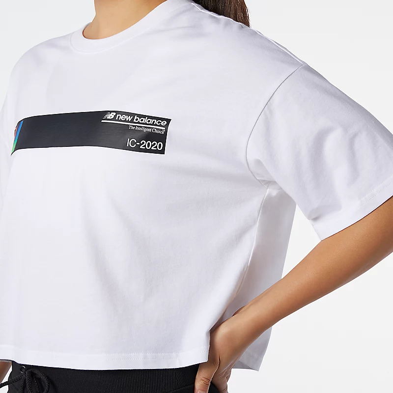 T-shirt de sport à manches courtes pour femme Optiks - BLANC