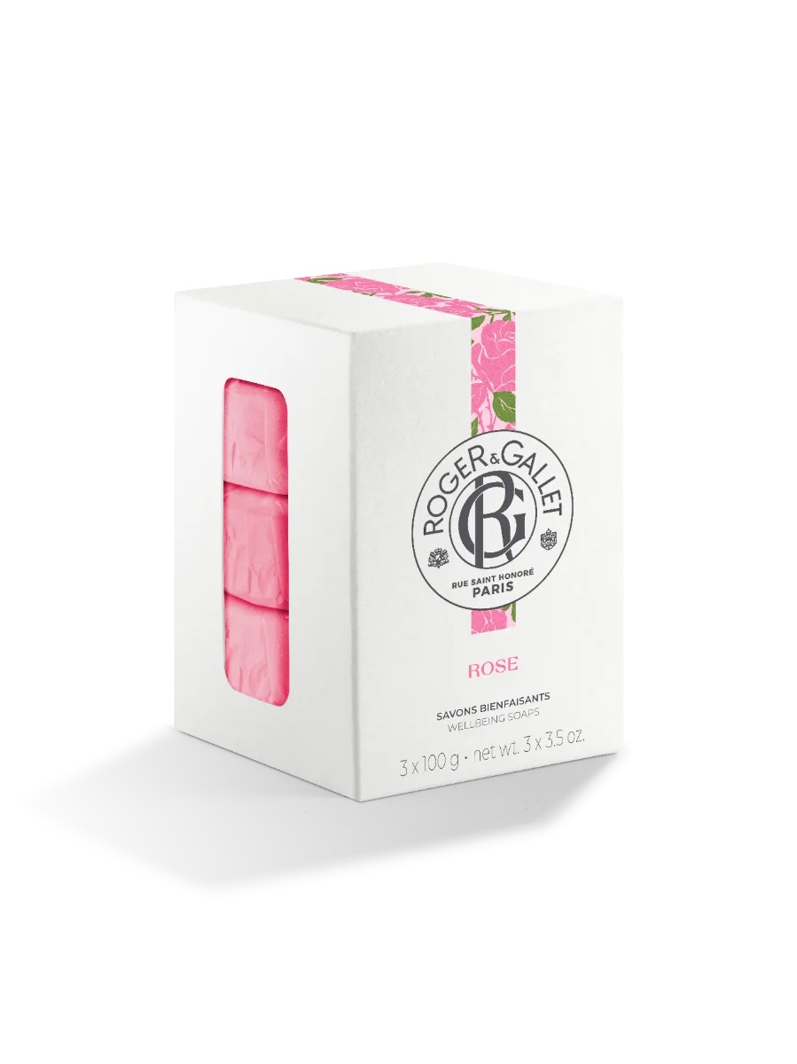 Jabones ROGER & GALLET R&G Rose Caja de 3 piezas 100 g Manos y cuerpo