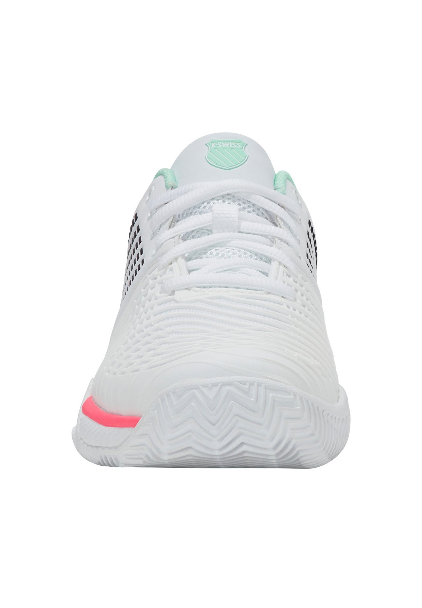 K-SWISS EXPRESS LIGHT 3 - Scarpe da tennis per campi in terra battuta - bianco/verde menta fluo/rosa pastello fluo