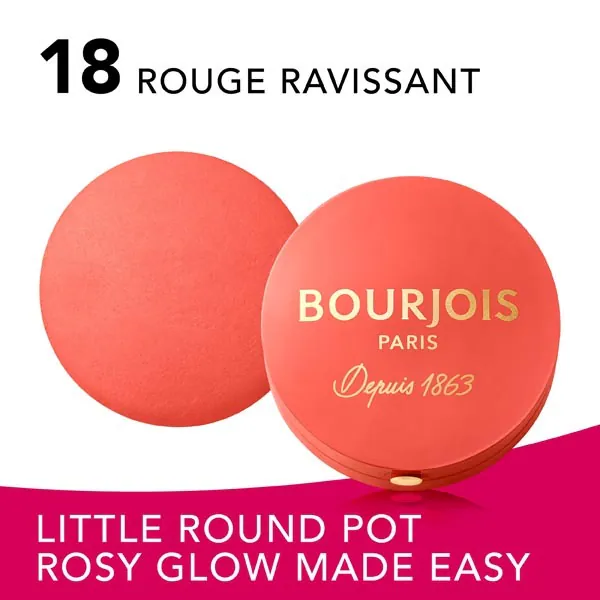 Róż do policzków Bourjois Little Round Pot, Rouge Ravissant, 2,5 g