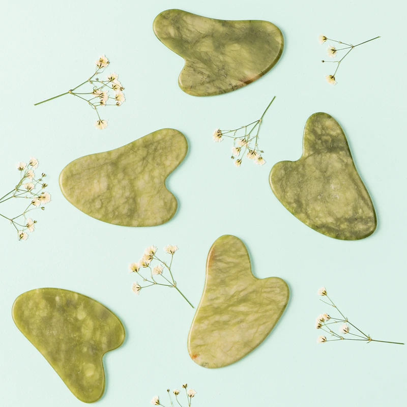 Zoë Ayla Luxuosa Ferramenta de Terapia Gua Sha em Jade Acessórios para Massagem Gua Sha