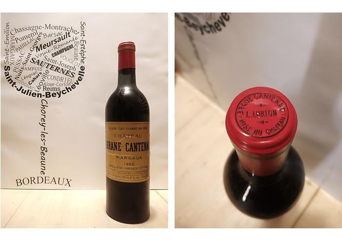 Château Brane Cantenac 1966 - Botella nº 1 - Margaux - 2º Cru Classé - 1 x 75 cl - Tinto