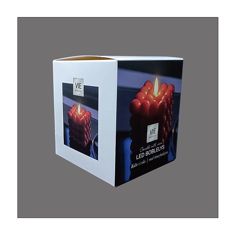 Vie Selected Cube LED-lampa 8,5x8,5x7,5 cm med timer röd