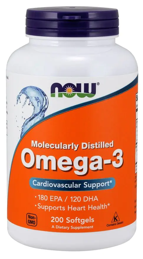 Now Foods Omega-3 Molecularly Distilled, Kapsułki