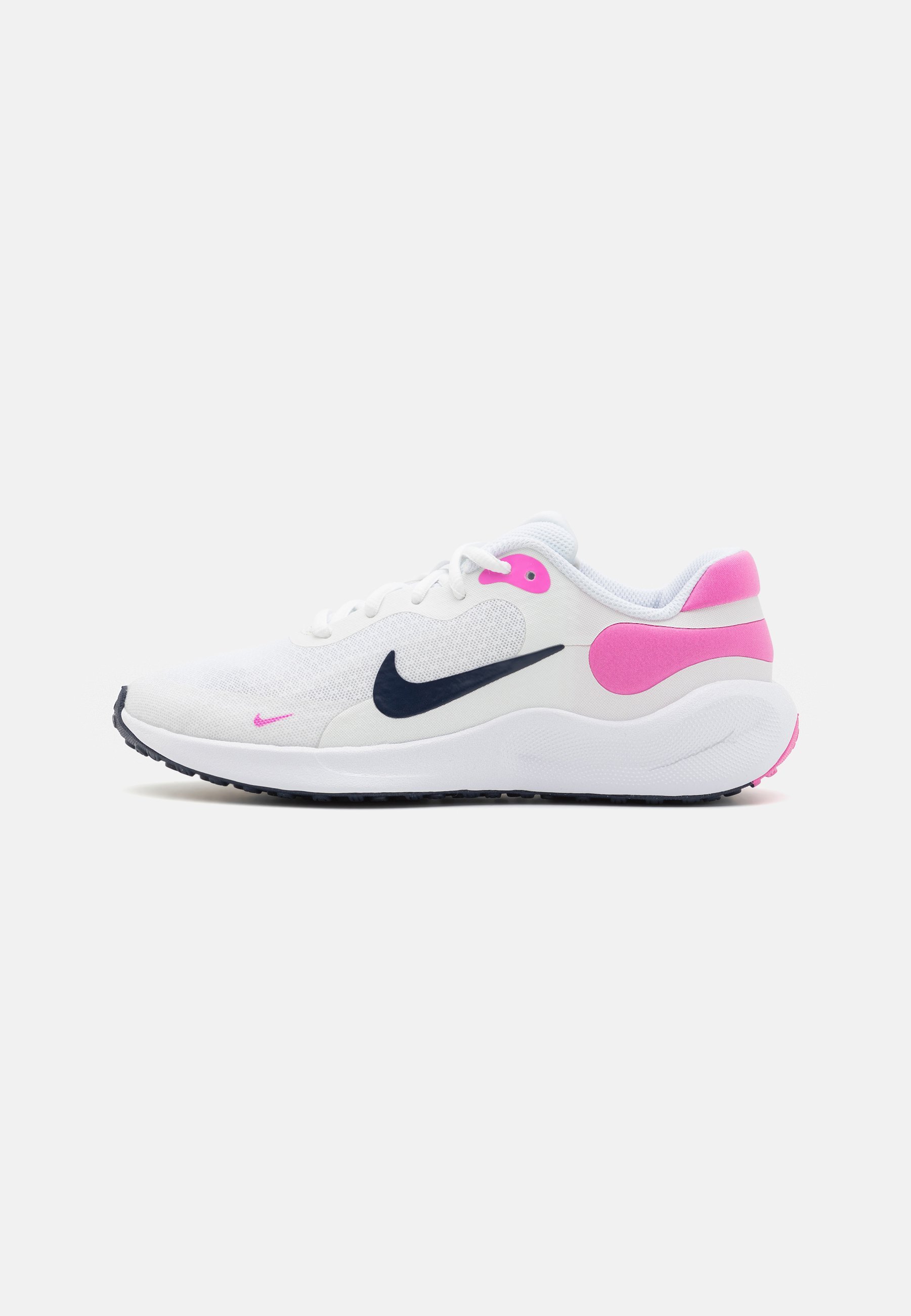 Nike Performance REVOLUTION 7 - Maanteejooksujalatsid - valge/kesköösinine/mänguline roosa