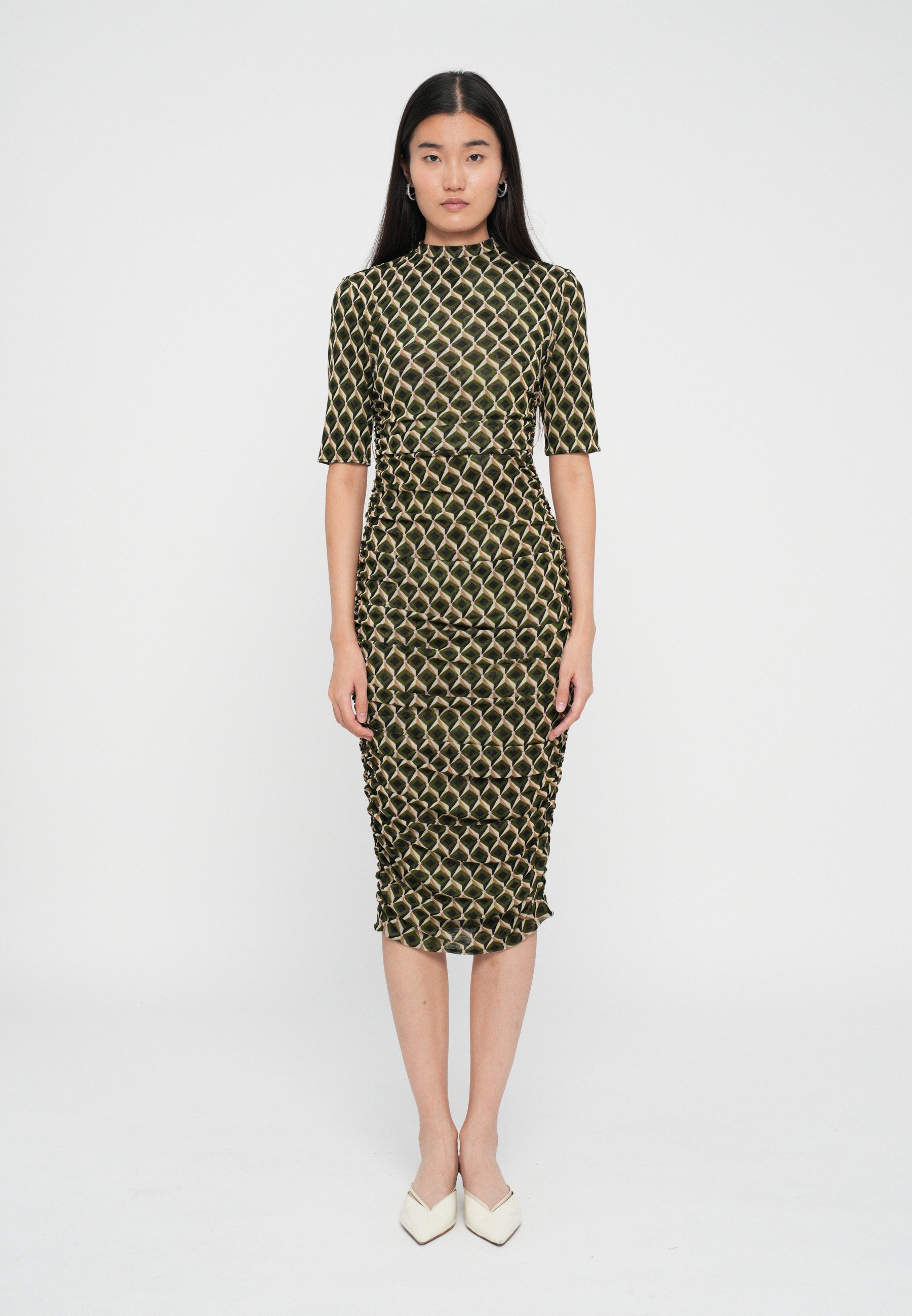 Šaty LENA - Žerzejové šaty - olivová Diane von Furstenberg