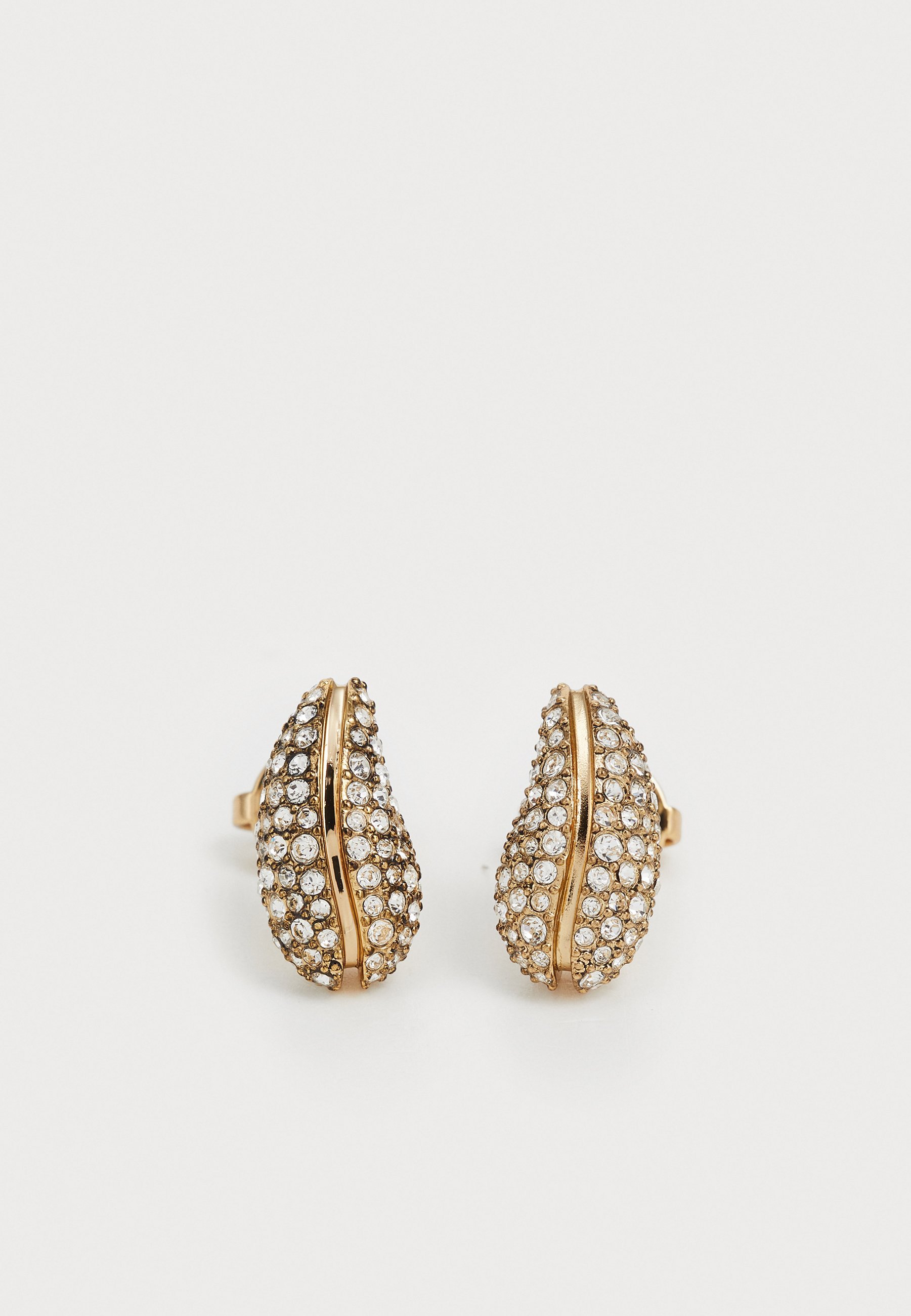 Tory Burch MINI WAVE PAVE OHRRING - Ohrringe - helles Messing/Kristall