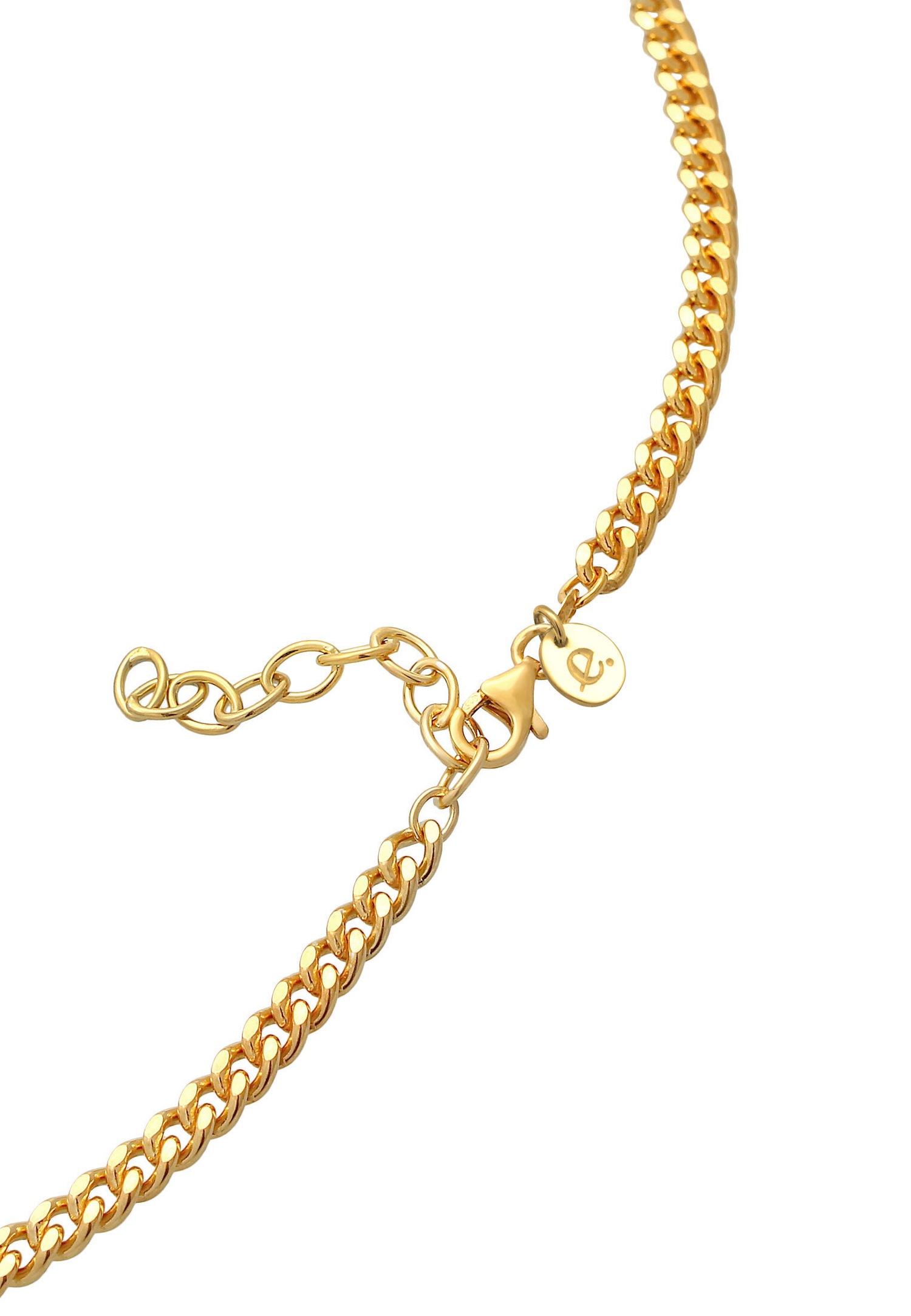 Elli PREMIUM Femme Choker Curb Chain Basic Noble Classic Blogger en argent sterling 925