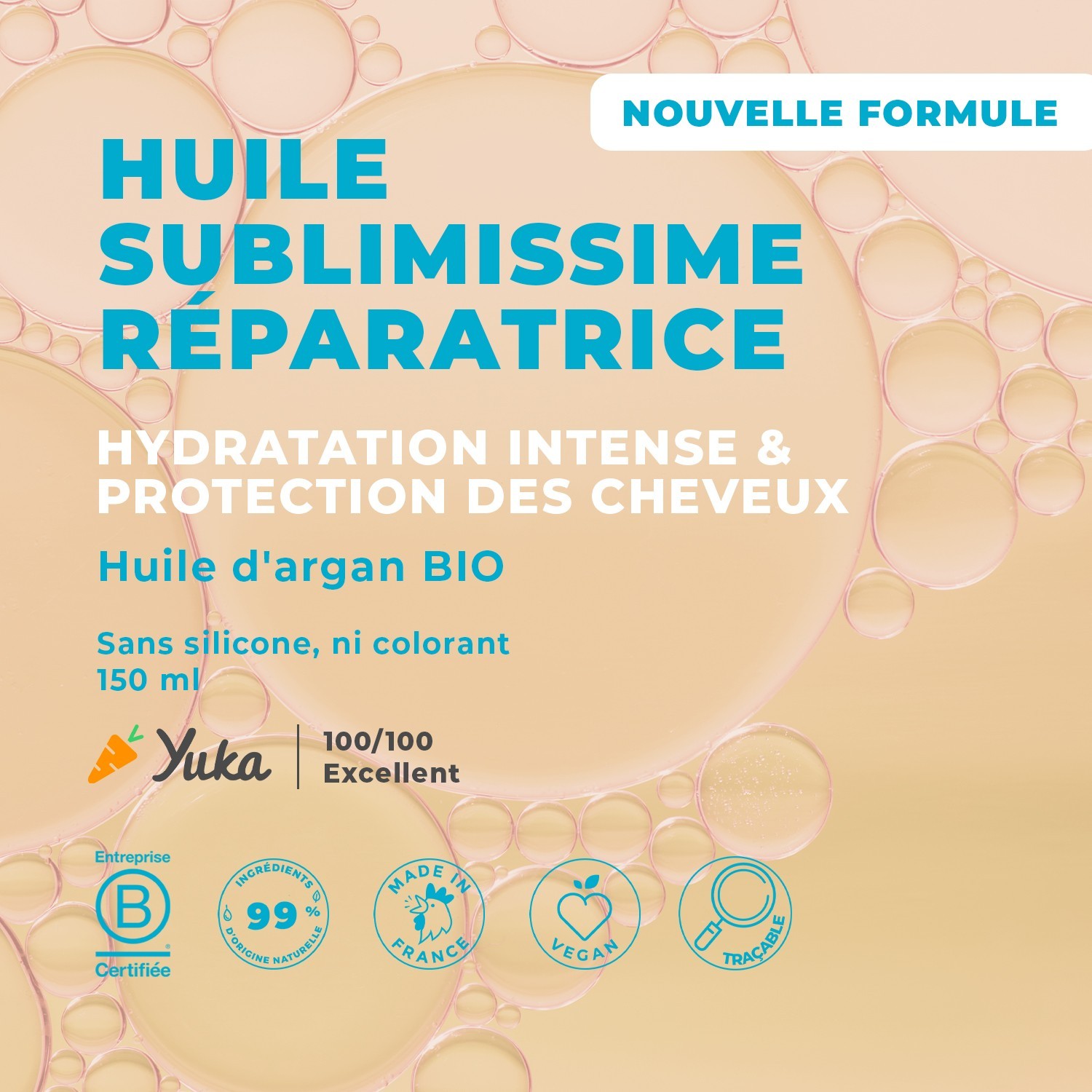 Energie Fruit huile sublimissime reparatrice sans silicone - monoi et huile d'argan 99% - nouvelle formule