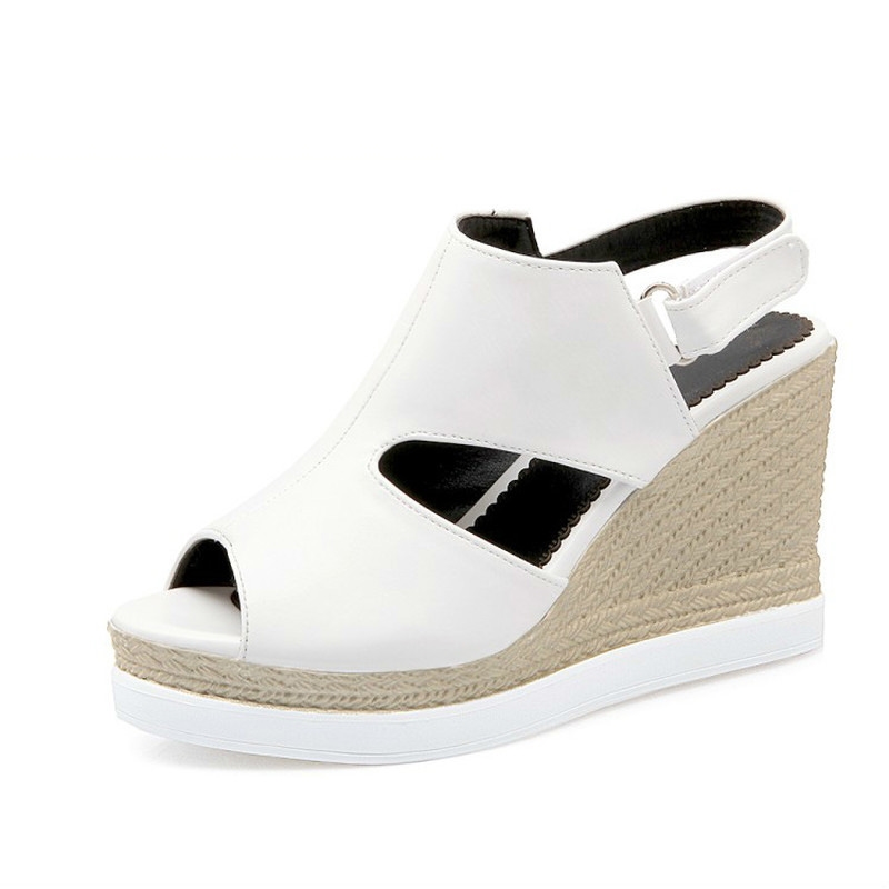 Scarpe con zeppa intrecciata a punta aperta da donna più vendute, sandali con tacco alto da donna, sandali casual antiscivolo alla moda