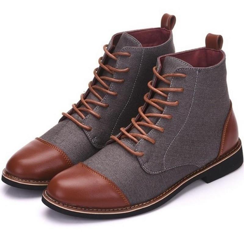 Zimowe męskie buty śnieżne, ciepłe, pluszowe, duże rozmiary, męskie buty ze szpiczastym noskiem, zimowe, codzienne, skórzane, męskie buty typu Chelsea, buty robocze