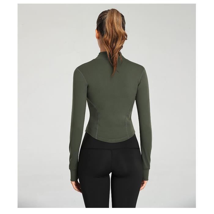 Damen-Laufjacke – Marke – Modell – Langärmlig – Atmungsaktiv – Grün