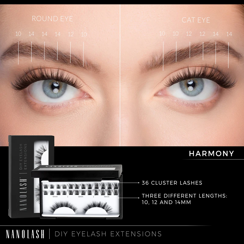 Nanolash DIY Wimpernverlängerungen – knotenlose Wimpernbüschel