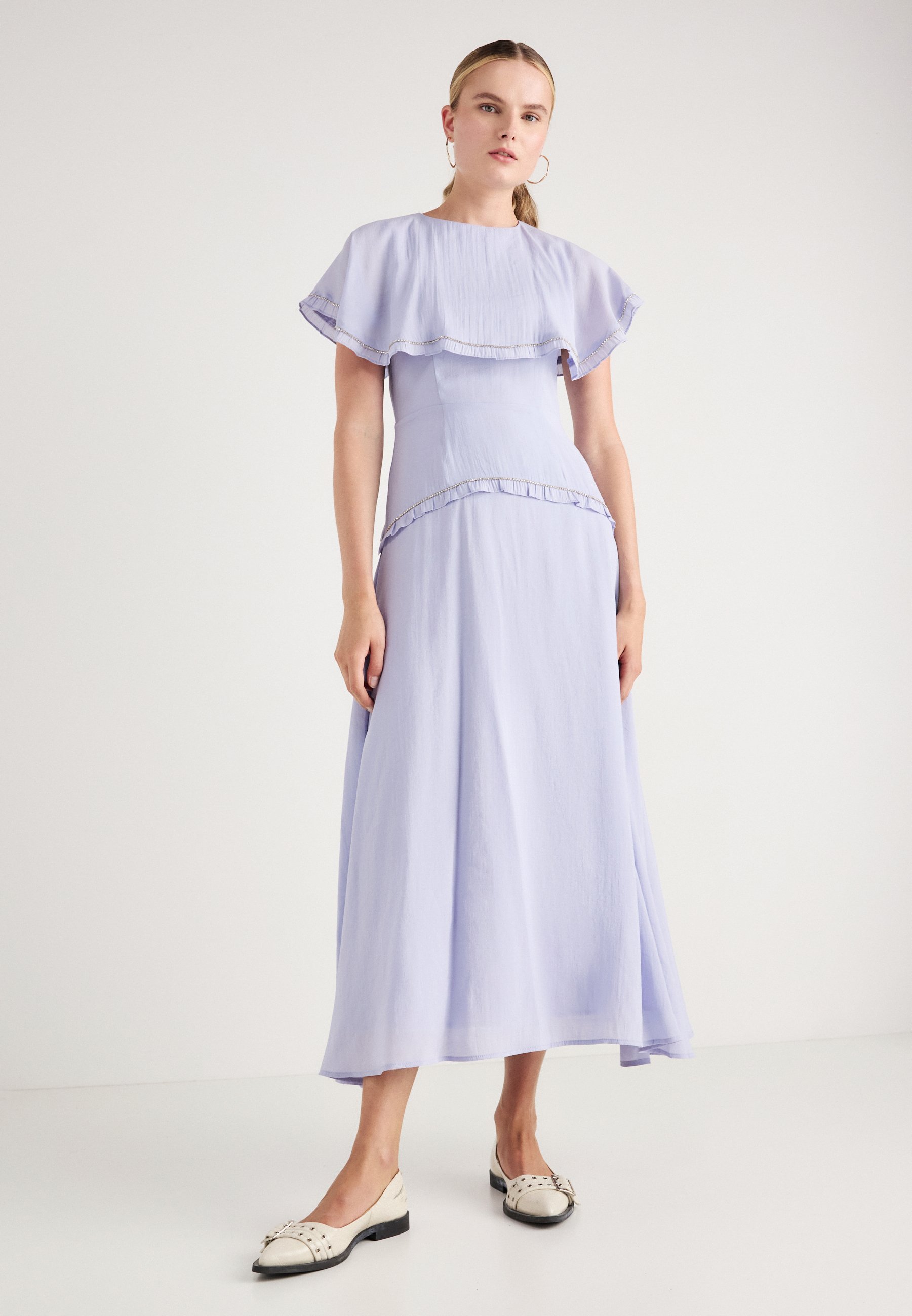 Vestido longo com capa Sister Jane HEIRLOOM - Vestido longo - lilás