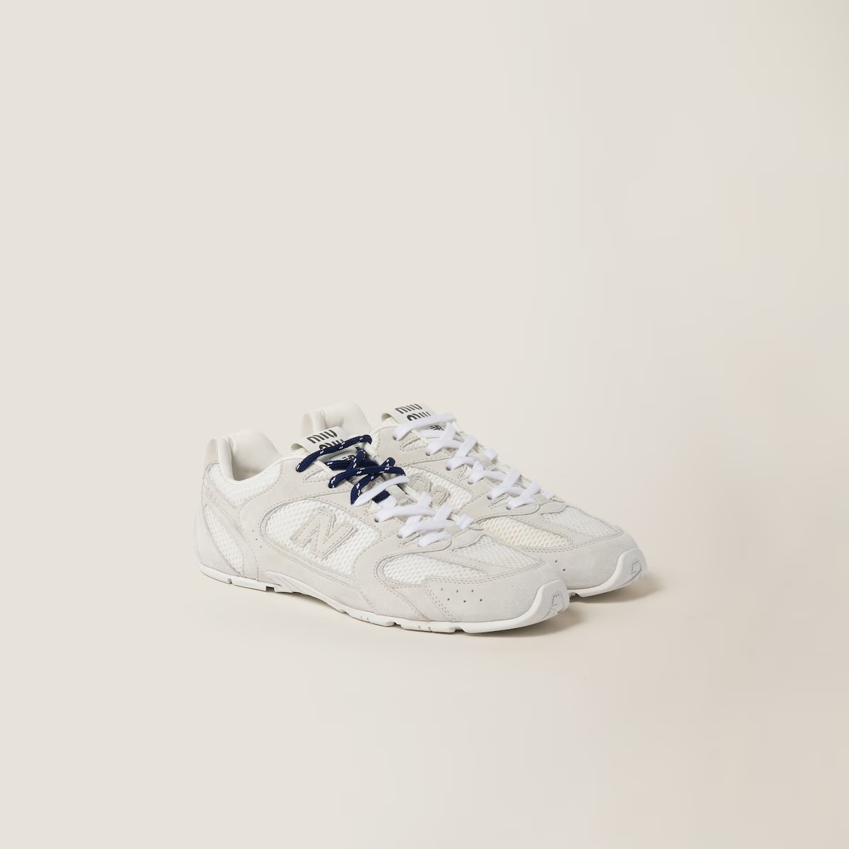 New Balance X Miu Miu 530 SL suede and mesh sneakers White