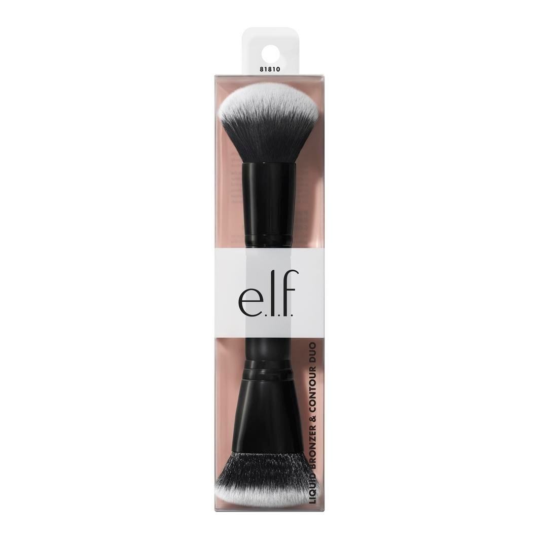 Štetec na podkladovú bázu elf Cosmetics Camo Liquid Bronzer & Contour Duo Brush - 4 ml