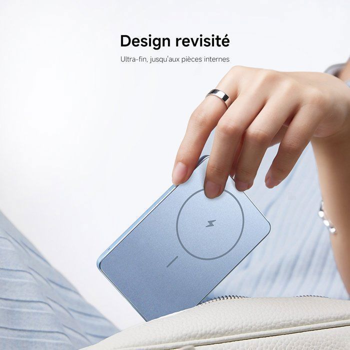 Magnetic Power Bank - Xiaomi Super Slim Magnetic Power Bank 5000 Black - 5000 mAh - 8.7 mm - Wired 22.5W / Wireless 15W
