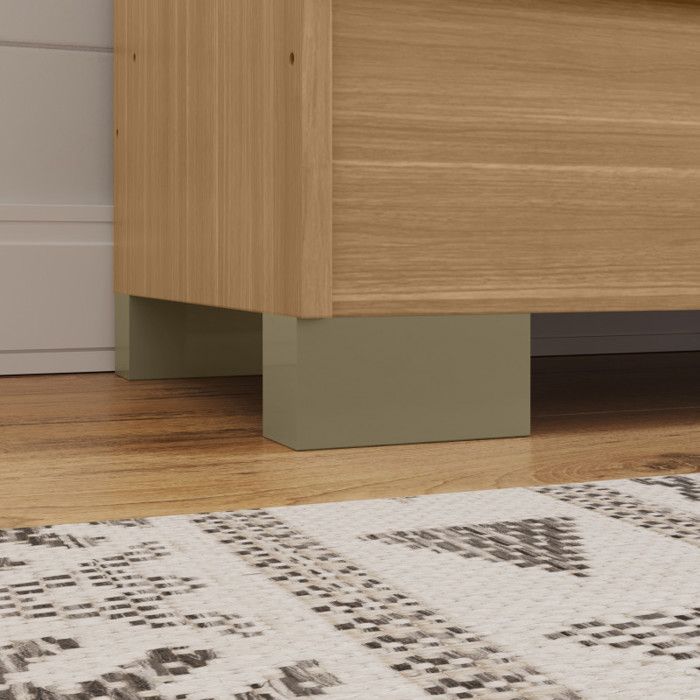 Multifunctional Oak Cabinet with 2 Doors and 5 Shelves, W 63 cm x H 180 cm x D 35 cm - W 63 cm x D 35 cm x H 180 cm