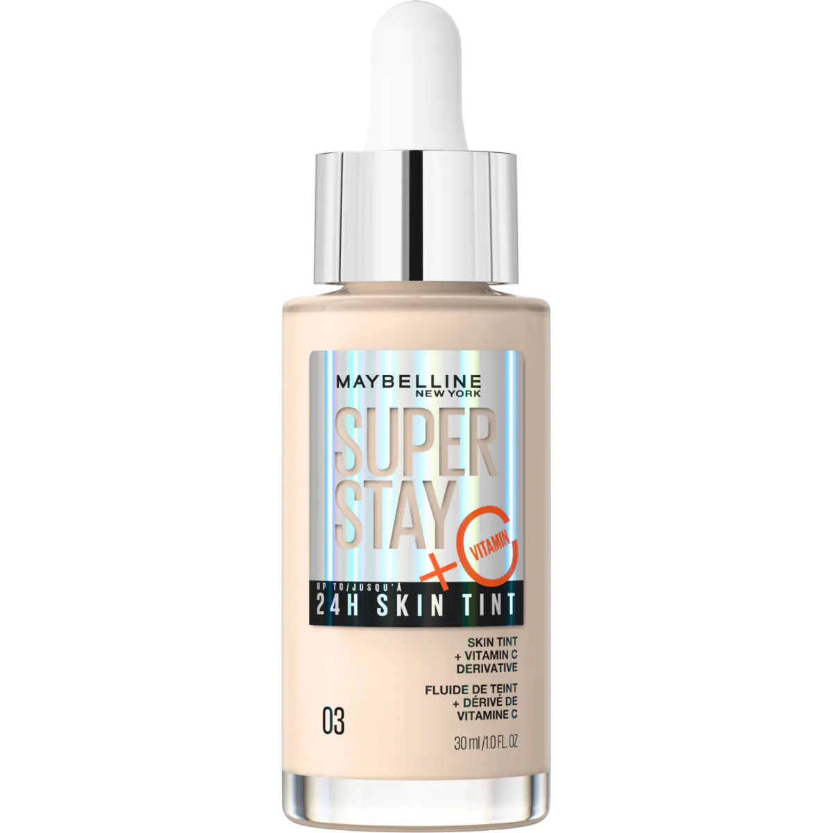 Maybelline Super Stay 24H Skin Tint Długotrwały podkład rozświetlający 02