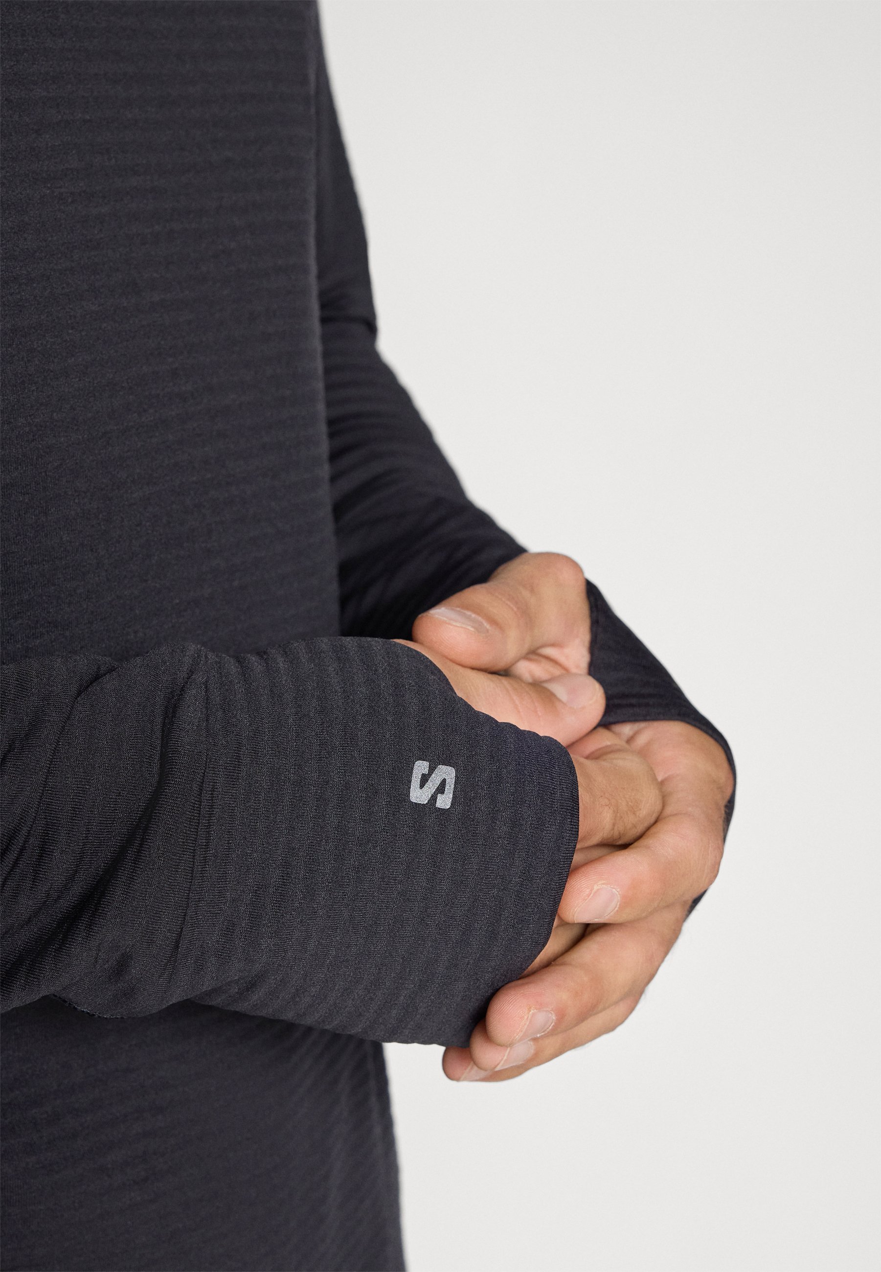 Salomon LIGHTWARM - Bluza - głęboka czerń