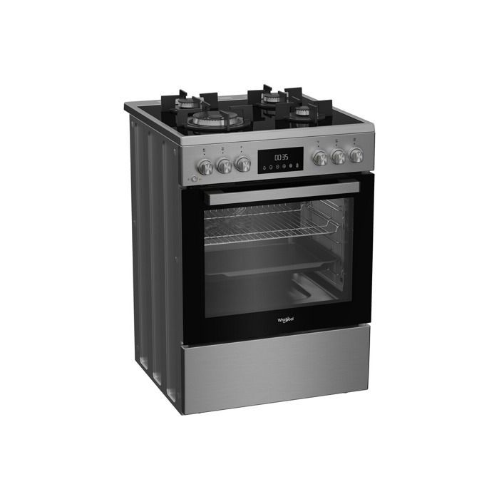 Whirlpool W6G8LCSWXF roestvrijstalen gasfornuis