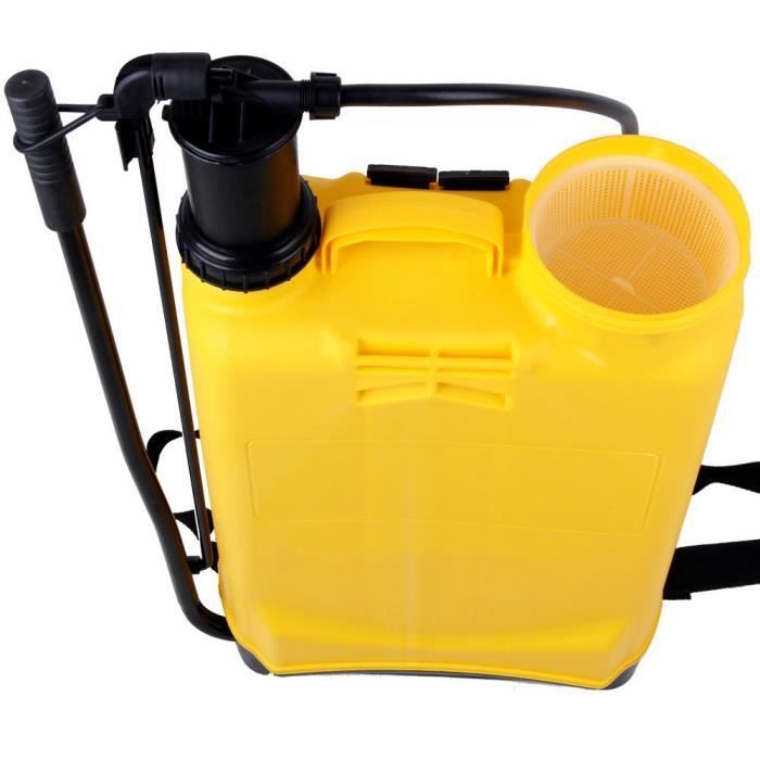Pulvérisateur à Dos Jaune 16L - Spécial Produits Agressifs - Pression Entretenue Jardin