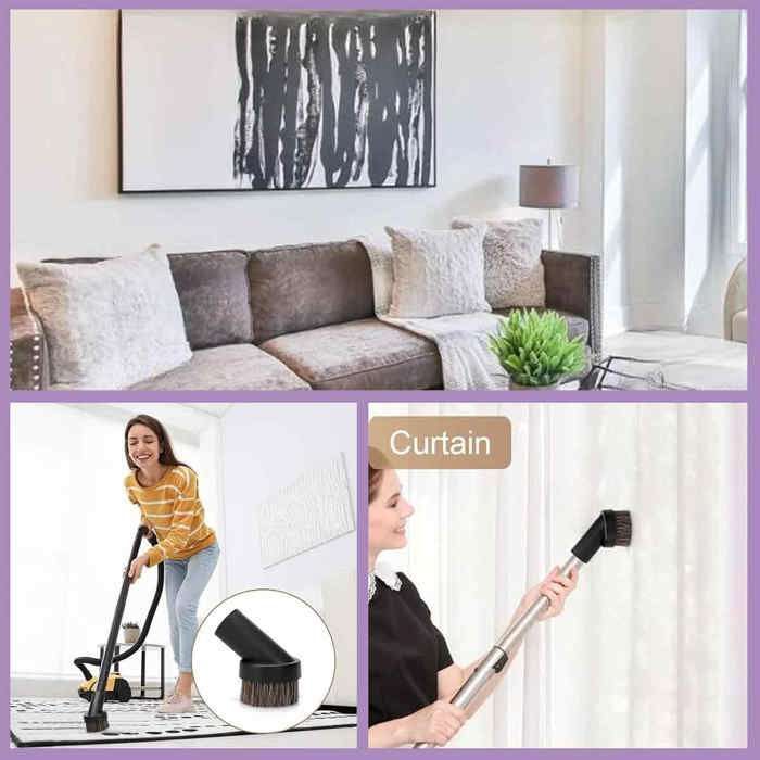 Lot de 6 accessoires universels pour aspirateur, embouts et brosses de nettoyage complets