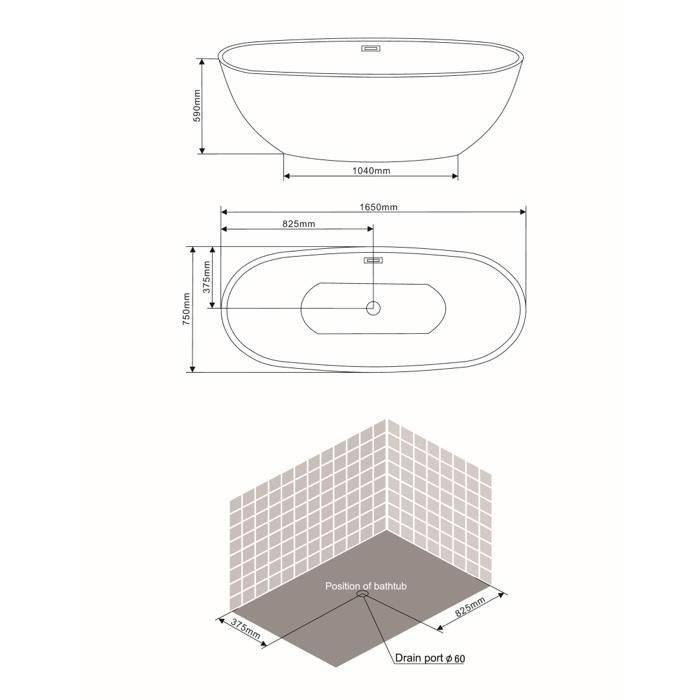 BANHEIRA DE ACRÍLICO BRANCO NO CENTRO DA SALA | CASSIOPEA
