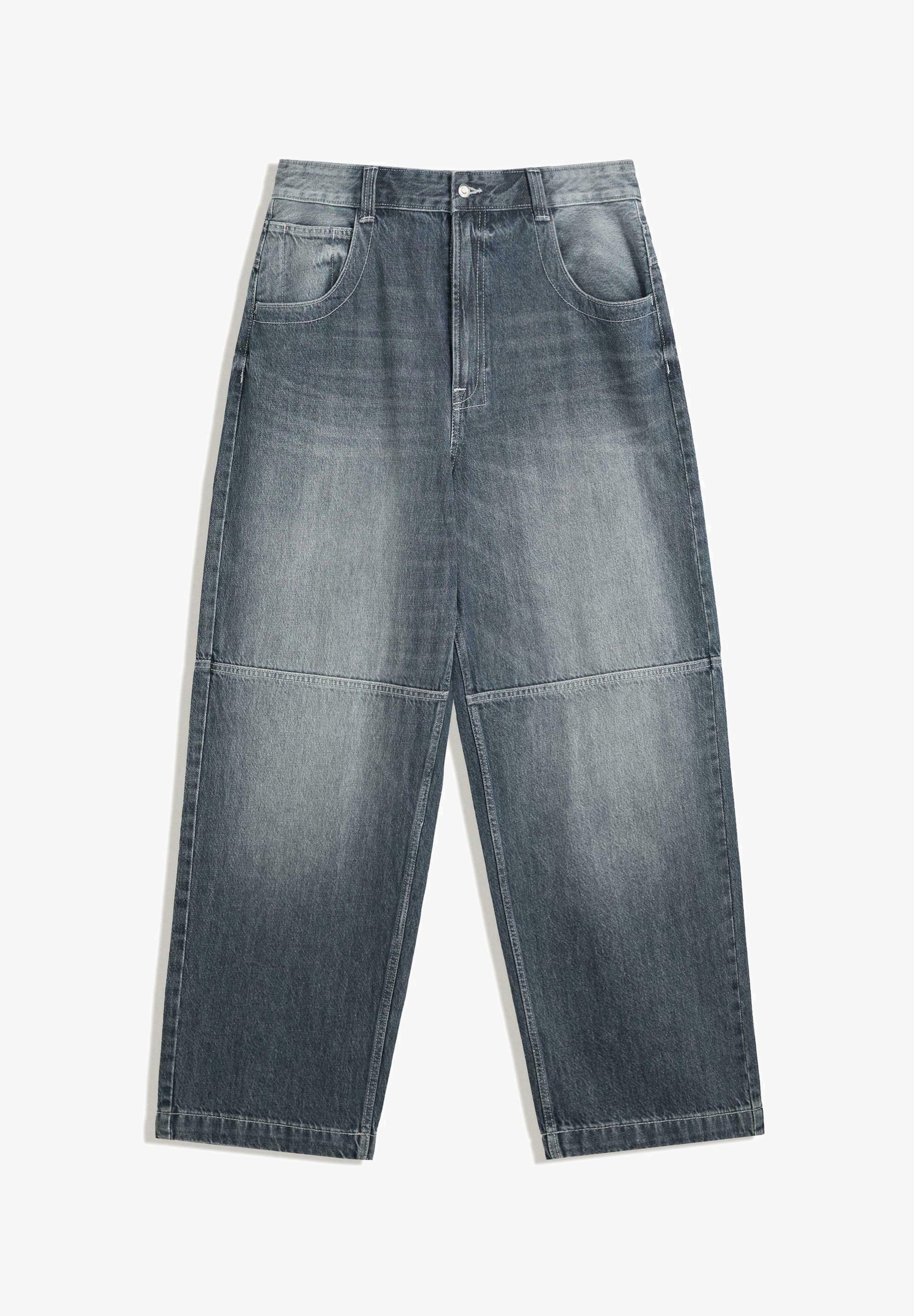 Bershka SUPER - Jeans larghi - blu scuro