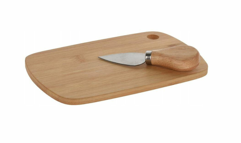ZESTAW DO SERÓW bambusa deska 20x13 cm i nóż ze stali 11 cm
