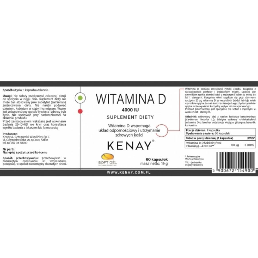 Vitamina D3 Kenay 4000 UI