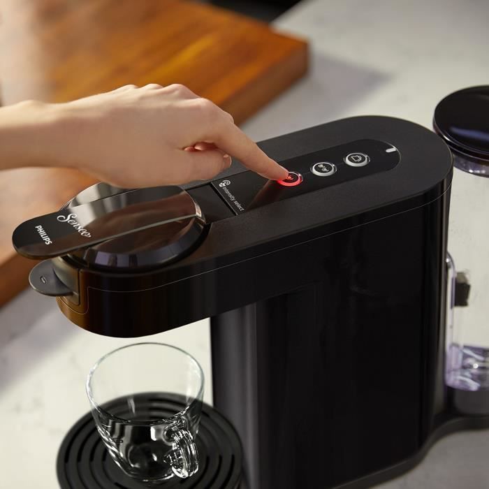 Cafetera de cápsulas - PHILIPS - SENSEO - HD6592/65 - Interruptor 2 en 1 para cápsulas y filtros - Negra