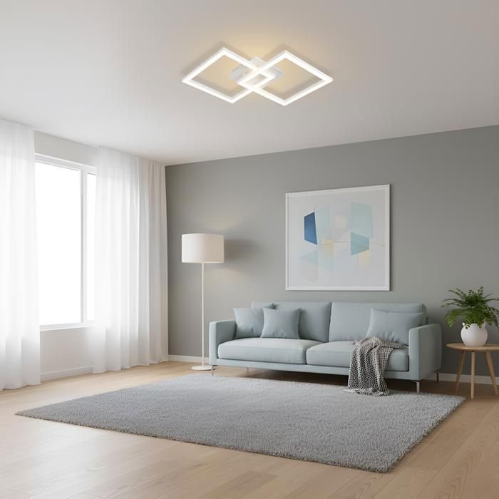Plafonnier LED - NETTLIFE - 24W - Blanc chaud 3000K - LED intégrée - Métal
