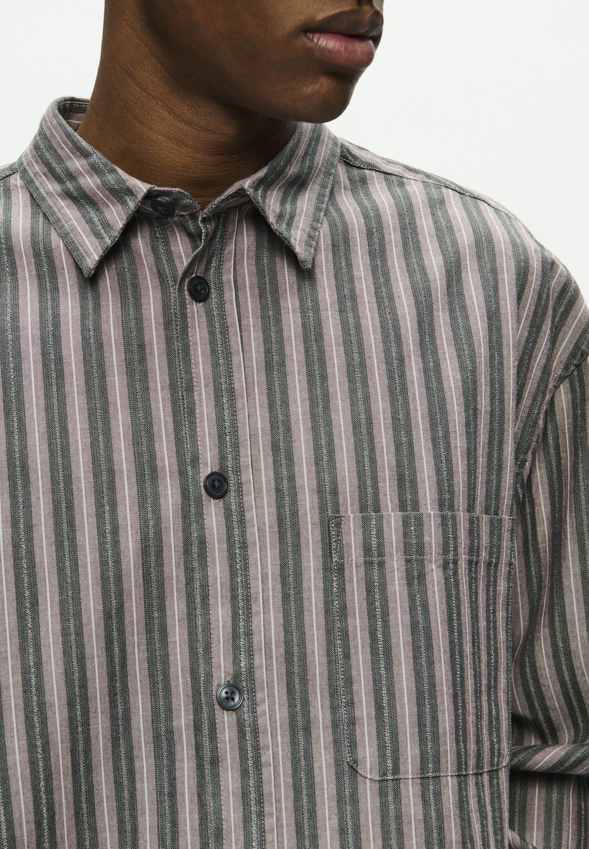 WOOD WOOD CARTER - Shirt - decadente chocoladekleurige streep