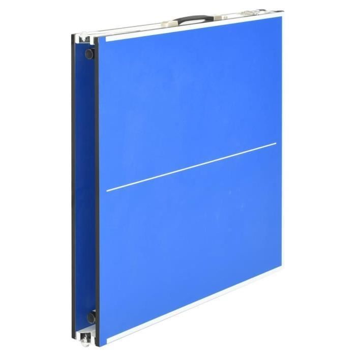 Folding ping pong table tennis table with net - KEENSO - 152x76x66 cm Blue Dbaiyi-Ddis