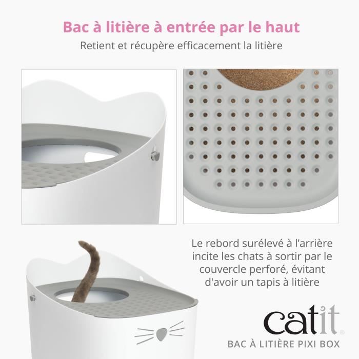 Maison de toilette Bac à litière pour chat - CATIT - Pixi Box - Entrée par le haut