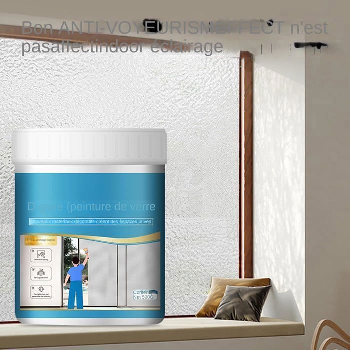 Vernice spray effetto vetro satinato 500 g per vetri satinati, ideale per oscurare porte e finestre. Facile applicazione. Vernice spray per auto.